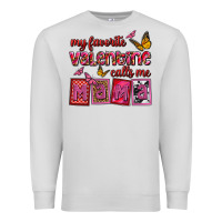 Dove Grey my favorite valentine calls me mama Premium Sweatshirt - OliviaCreatesArt