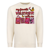 Sandshell my favorite valentine calls me mama Premium Sweatshirt - OliviaCreatesArt