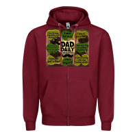 Burgundy dad daily affirmations Zipper Hoodie - TumblerDesignByShophia