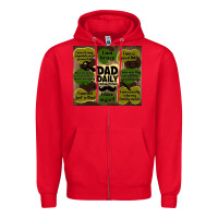 Red dad daily affirmations Zipper Hoodie - TumblerDesignByShophia