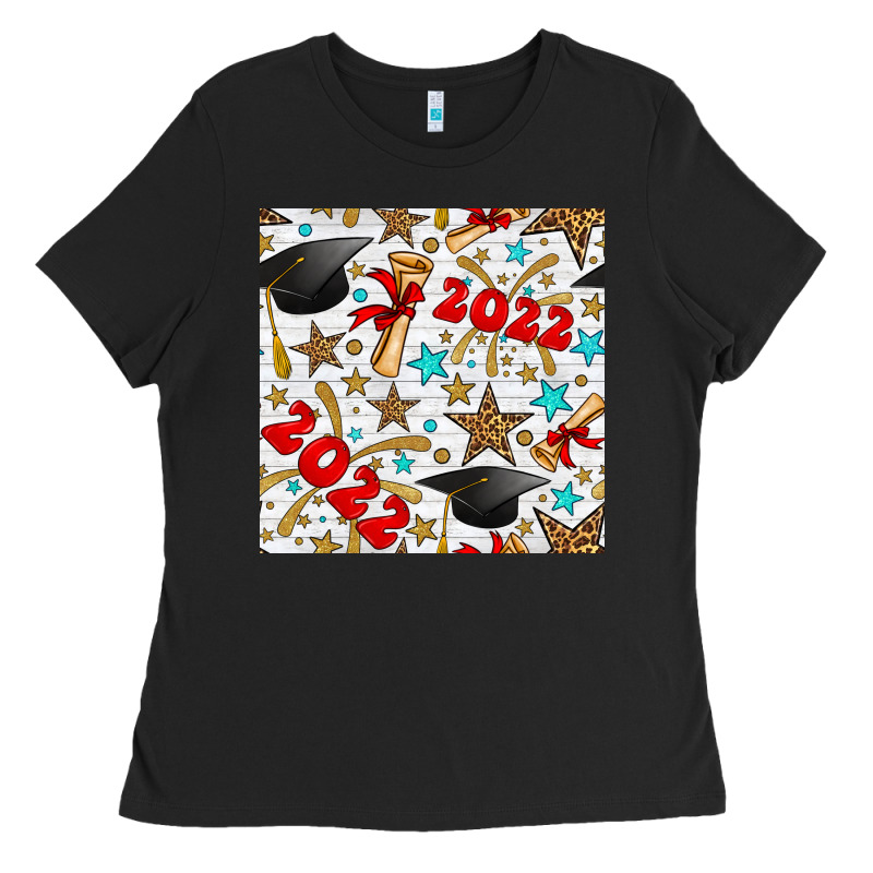 Graduation 2022 Seamless Pattern Ladies Tee by BundleAndBundleShop | Teevron