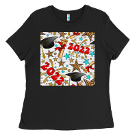 Black graduation 2022 seamless pattern Ladies Tee - BundleAndBundleShop