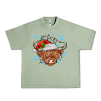 Oil Green christmas cow Urban Heavy Tee - MaliasSmallBusiness