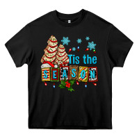 Black tis the season christmas tree cake ado Heavy Core Tee - AdoDesignShop