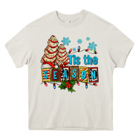 Cream tis the season christmas tree cake ado Heavy Core Tee - AdoDesignShop