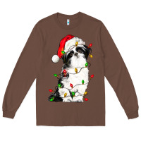 Chestnut christmas shih tzu dog Long Sleeve Tee - LillyAllenDesigns