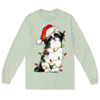 Matcha christmas shih tzu dog Long Sleeve Tee - LillyAllenDesigns
