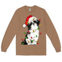 Toasted Coconut christmas shih tzu dog Long Sleeve Tee - LillyAllenDesigns