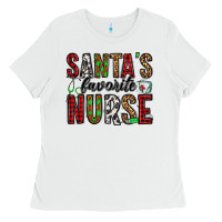 White santa's favorite nurse Ladies Tee - Jasminsmagicworld