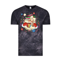 Cloud Black mexican christmas santa Vintage Tee - MaliasSmallBusiness