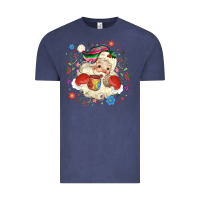 Vintage Denim mexican christmas santa Vintage Tee - MaliasSmallBusiness