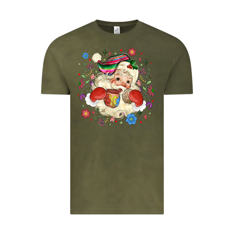 Mexican Christmas Santa Vintage Tee by MaliasSmallBusiness | Teevron