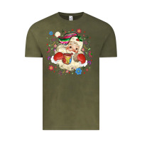 Vintage Olive mexican christmas santa Vintage Tee - MaliasSmallBusiness