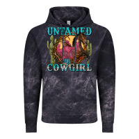 Cloud Black untamed cowgirl Vintage Hoodie - NancyCooperArtShop