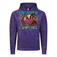 Cloud Purple untamed cowgirl Vintage Hoodie - NancyCooperArtShop
