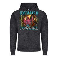 Vintage Black untamed cowgirl Vintage Hoodie - NancyCooperArtShop
