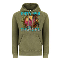 Vintage Olive untamed cowgirl Vintage Hoodie - NancyCooperArtShop