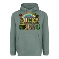 Sage Lucky dog St. Patrick's Day Heavyweight Hoodie - CowGirlArtShop