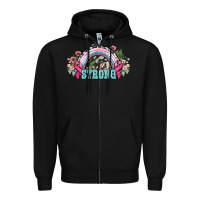 Black Strong Cancer rainbow Cancer Awareness Zipper Hoodie - HowdyJamesFarm