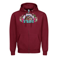 Burgundy Strong Cancer rainbow Cancer Awareness Zipper Hoodie - HowdyJamesFarm