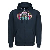 Navy Strong Cancer rainbow Cancer Awareness Zipper Hoodie - HowdyJamesFarm