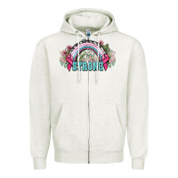Oatmeal Heather Strong Cancer rainbow Cancer Awareness Zipper Hoodie - HowdyJamesFarm