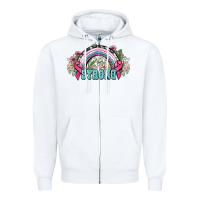 White Strong Cancer rainbow Cancer Awareness Zipper Hoodie - HowdyJamesFarm