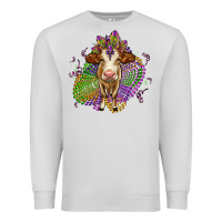 Dove Grey simmental mardi gras Premium Sweatshirt - OliviaCreatesArt