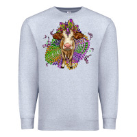 Heather Grey simmental mardi gras Premium Sweatshirt - OliviaCreatesArt