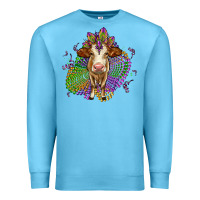 Ocean Blue simmental mardi gras Premium Sweatshirt - OliviaCreatesArt