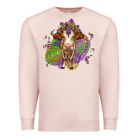 Pale Pink simmental mardi gras Premium Sweatshirt - OliviaCreatesArt