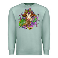 Seafoam simmental mardi gras Premium Sweatshirt - OliviaCreatesArt
