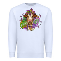 White simmental mardi gras Premium Sweatshirt - OliviaCreatesArt