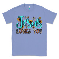 Colony Blue jesus loves you Classic Tee - JahusDesignShop