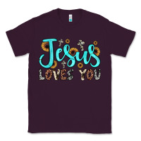 Plum jesus loves you Classic Tee - JahusDesignShop