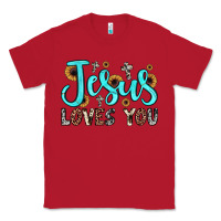 Red jesus loves you Classic Tee - JahusDesignShop