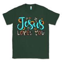 Sports Green jesus loves you Classic Tee - JahusDesignShop