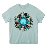Arona western sunflower gemstone Heavy Core Tee - JahusDesignShop