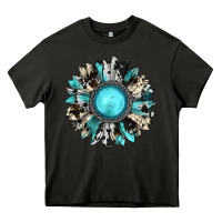 Asphalt western sunflower gemstone Heavy Core Tee - JahusDesignShop