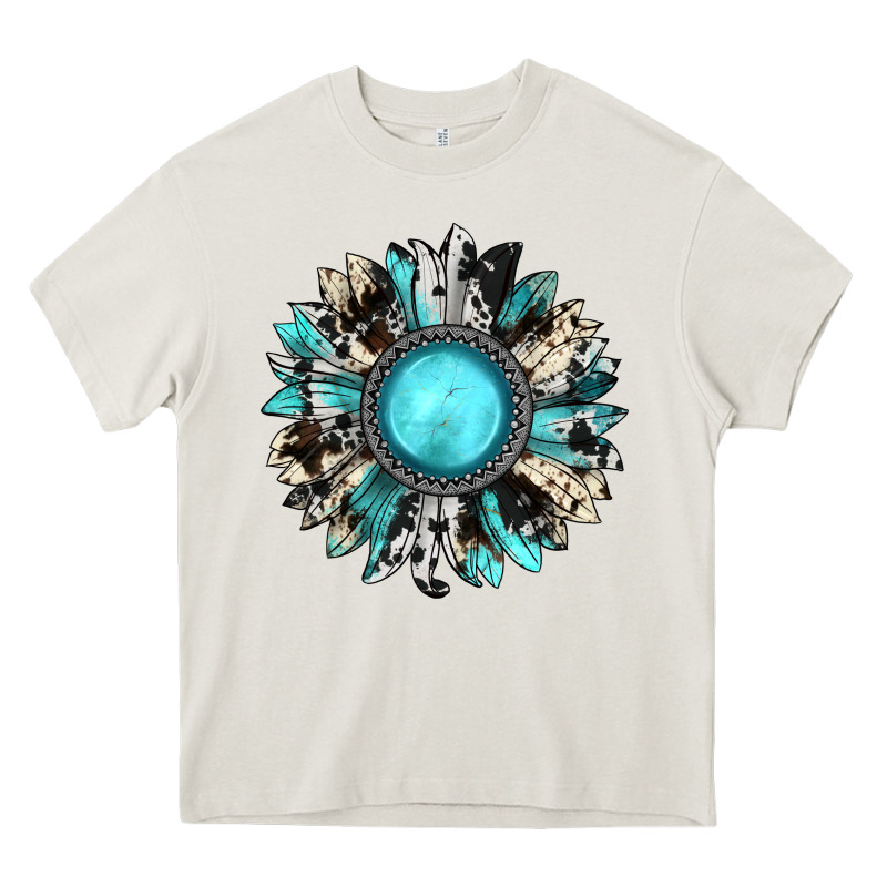 Western Sunflower Gemstone Heavy Core Tee by JahusDesignShop | Teevron