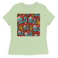 Matcha back to school with apple seamless pattern Ladies Tee - BundleAndBundleShop