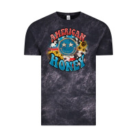 Cloud Black American honey smiley Vintage Tee - NancyCooperArtShop