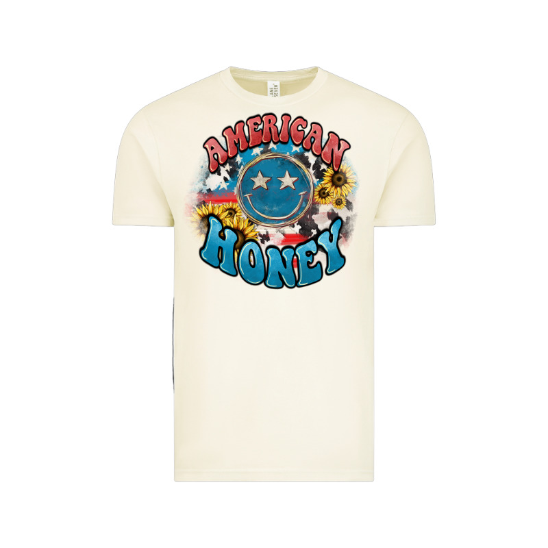 American Honey Smiley Vintage Tee by NancyCooperArtShop | Teevron