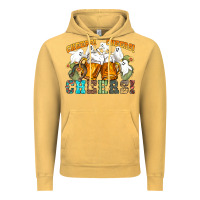 Vintage Mustard western cheers with ghosts Vintage Hoodie - NancyCooperArtShop