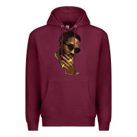 Burgundy Black man Premium Hoodie - HowdyJamesFarm
