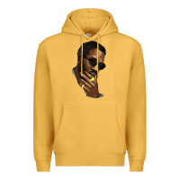 Mustard Black man Premium Hoodie - HowdyJamesFarm
