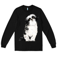 Black shih tzu dog Long Sleeve Tee - LillyAllenDesigns