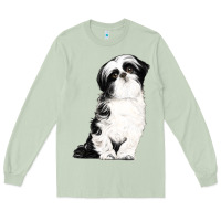 Matcha shih tzu dog Long Sleeve Tee - LillyAllenDesigns