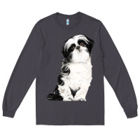 Smoke shih tzu dog Long Sleeve Tee - LillyAllenDesigns