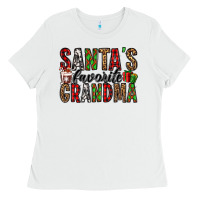 White santa's favorite grandma Ladies Tee - Jasminsmagicworld